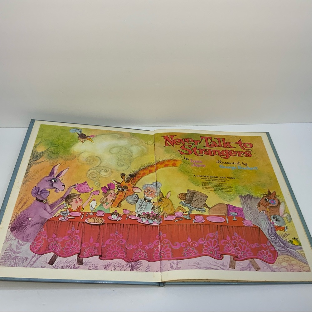 Never Talk to Strangers Vintage Hardcover Children’s Big Golden Book Irma Joyce - Picture 4 of 15